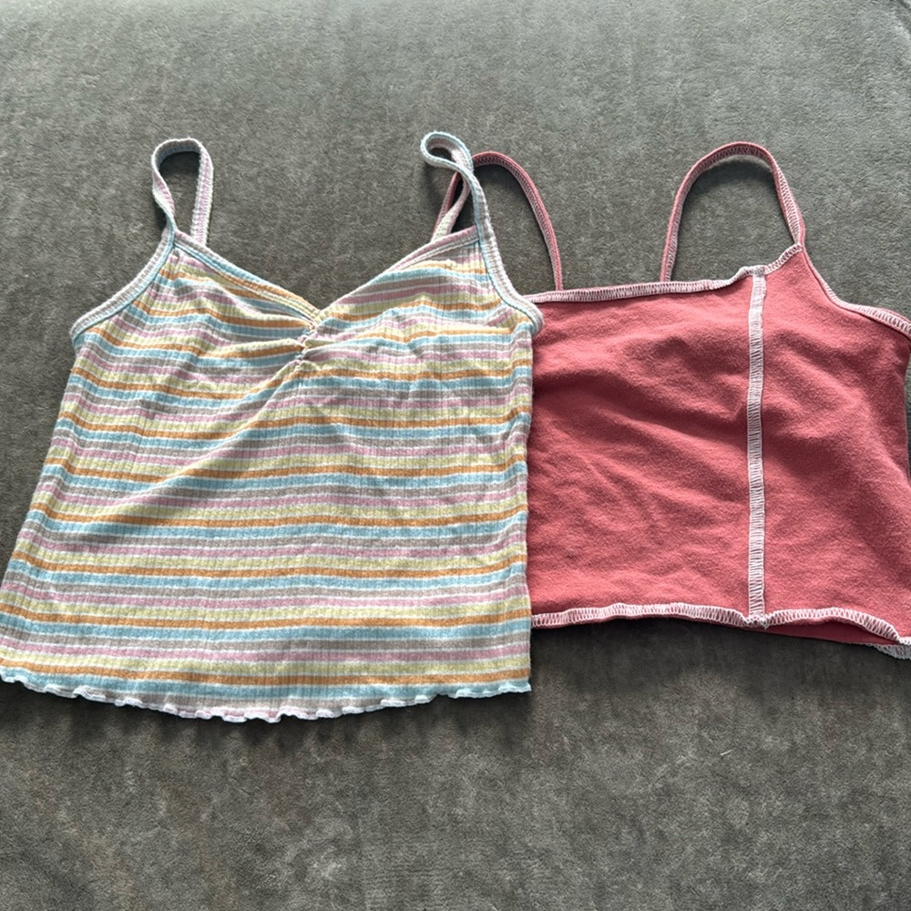 Pac Sun tank top bundle. Includes (2) tank tops. 1 solid 1 strips. Both size XS